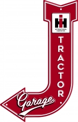 IH Tractor Arrow Garage Metal Sign